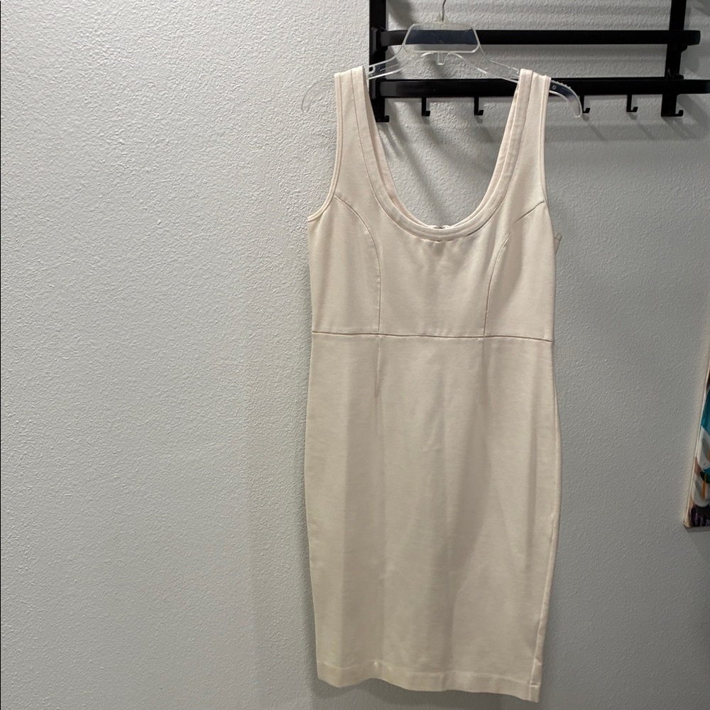 French Connection Cream Tank Sheath Dress